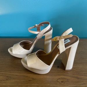 Steve Madden Kierra Nude Patent Leather Heels